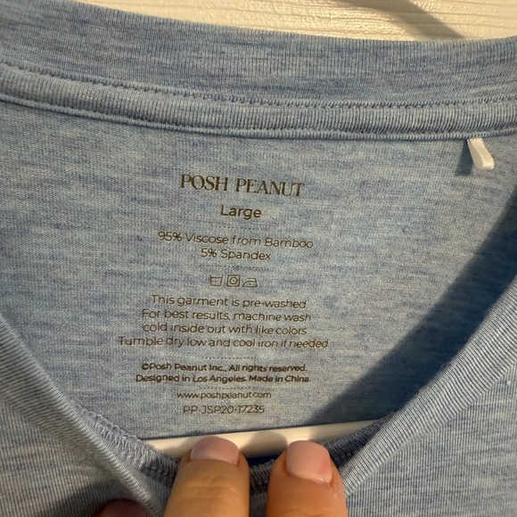 Posh Peanut Sky Blue Pajama Set Large - Picture 3 of 6